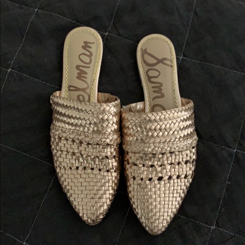 Rose gold Sam Edelman slides